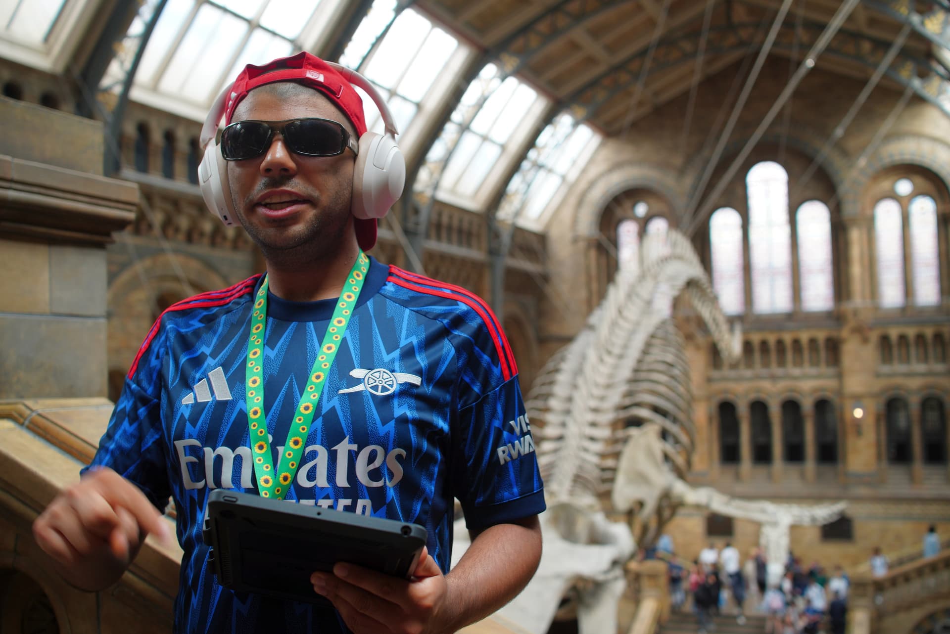 Danyal inside the Natural History Museum